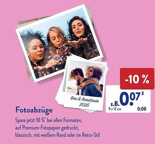 Fotoabzüge - Spare jetzt 10 %