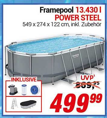 Framepool 13.430 I POWER STEEL 549 x 274 x 122 cm, inkl. Zubehör