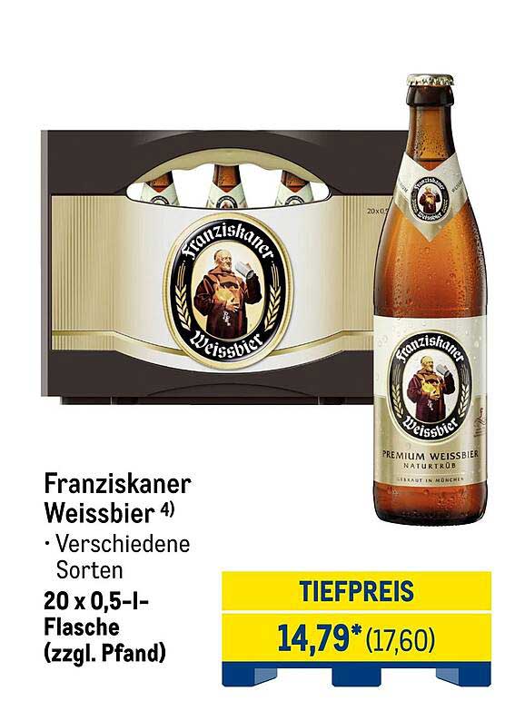 Franziskaner Weissbier – Verschiedene Sorten 20 x 0,5 l-Flasche