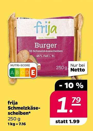 frija Schmelzkäse-Scheiben 250 g – Jetzt 10% günstiger!
