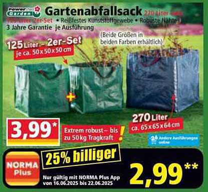 Gartenabfallsack 270 Liter