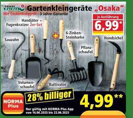 Gartenkleingeräte „Osaka“ – Mit Eschenholzgriff und 3 Jahre Garantie
