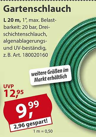 Gartenschlauch L 20 m, 1"
