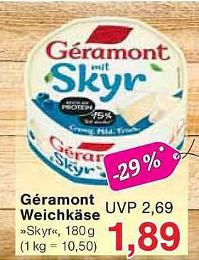 Géramont Weichkäse »Skyr«, 180 g