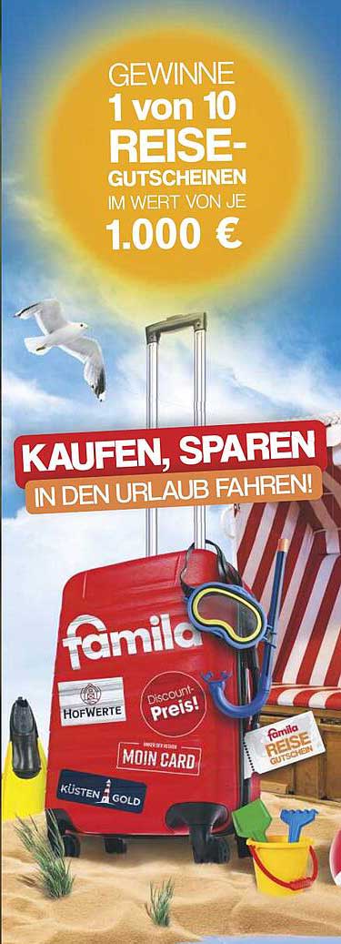 Gewinne 1 von 10 Reise-Gutscheinen im Wert von je 1.000 €!