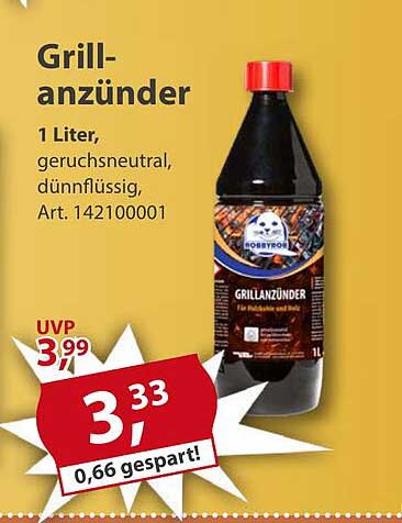 Grillanzünder 1 Liter, geruchsneutral, dünnflüssig