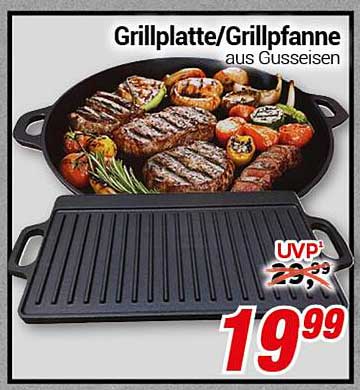 Grillplatte/Grillpfanne aus Gusseisen