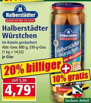 Halberstädter Würstchen im Kamin geräuchert