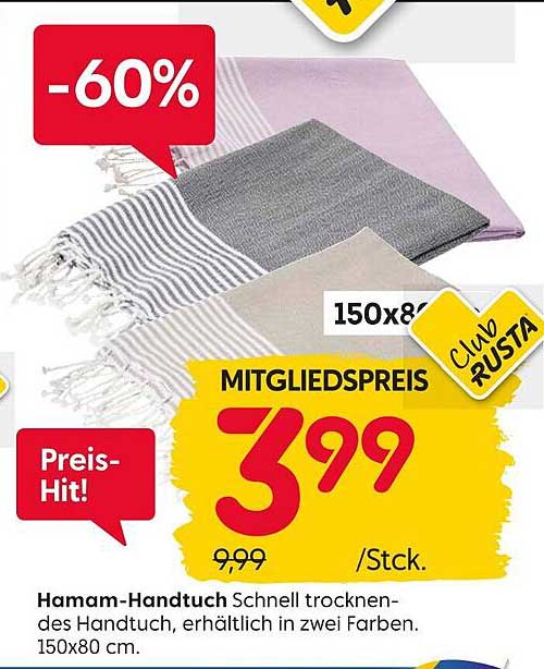 Hamam-Handtuch Schnell trocknendes Handtuch, erhältlich in zwei Farben. 150x80 cm.