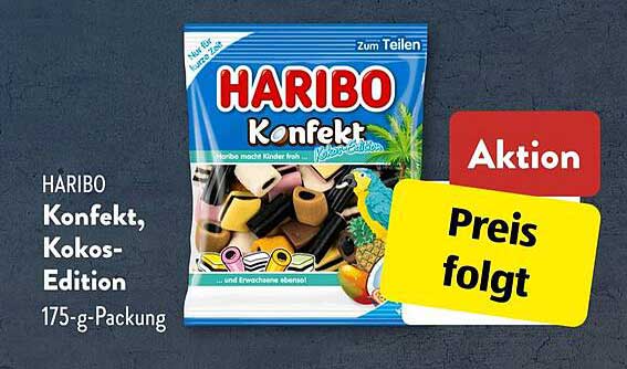 HARIBO Konfekt, Kokos-Edition 175-g-Packung