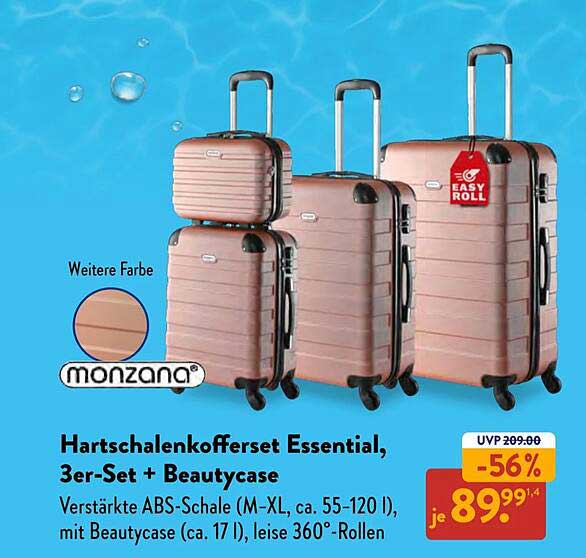 Hartschalenkoffer Set Essential, 3er-Set + Beautycase