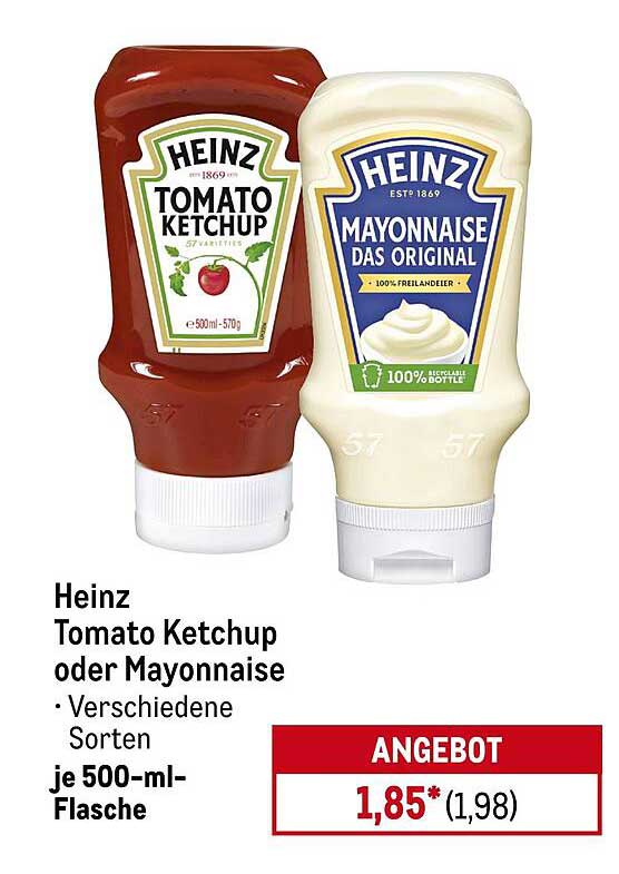 Heinz Tomaten Ketchup oder Mayonnaise – Jetzt zugreifen!