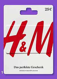 H&M Geschenkkarte im Wert von 25 €