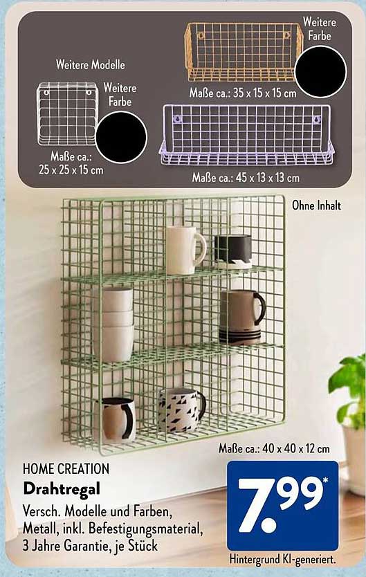 HOME CREATION Drahtregal