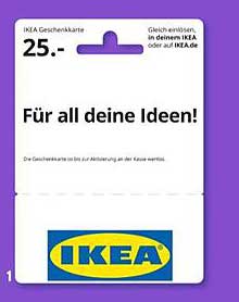 IKEA Geschenkkarte im Wert von 25 € – Für all deine Ideen!