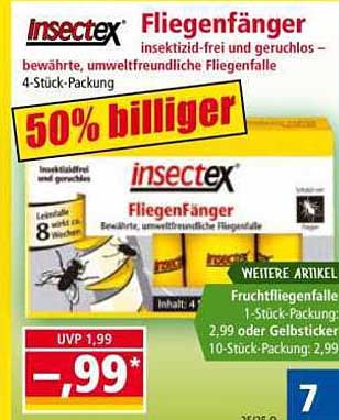 Insectex Fliegenfänger - insekizidfrei und geruchlos