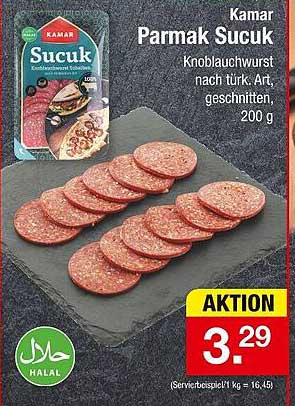 Kamar Parmak Sucuk, Knoblauchwurst nach türk. Art, geschnitten, 200 g