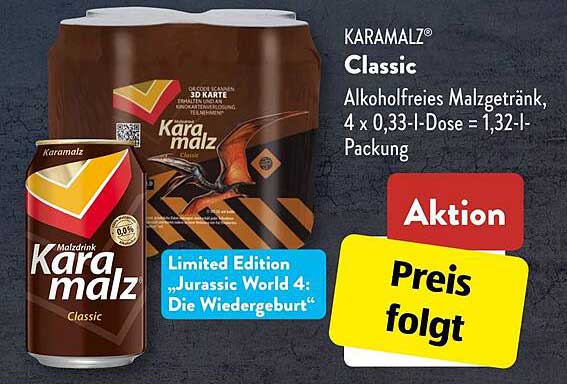 Karamalz® Classic - Alkoholfreies Malzgetränk, 4 x 0,33l-Dose