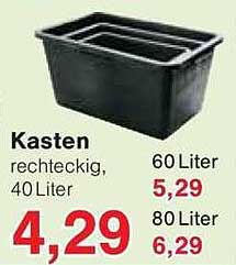 Kasten rechteckig, 40 Liter