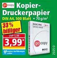 Kopier-Druckerpapier DIN A4, 500 Blatt, 70g/m²