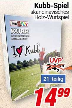 Kubb-Spiel - skandinavisches Holz-Wurfspiel