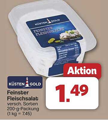 Küsten Gold Feinstes Fleischsalat - verschiedene Sorten 200-g-Packung