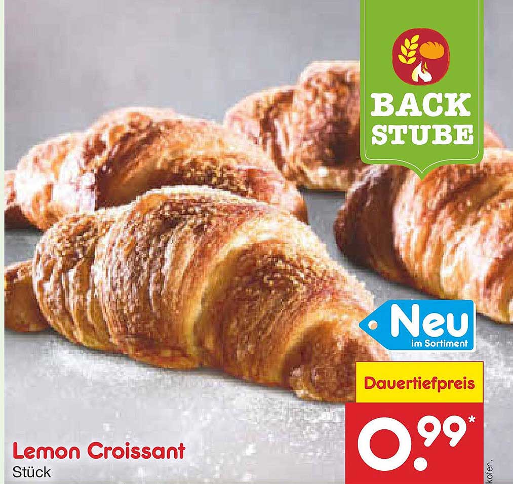 Lemon Croissant Stück