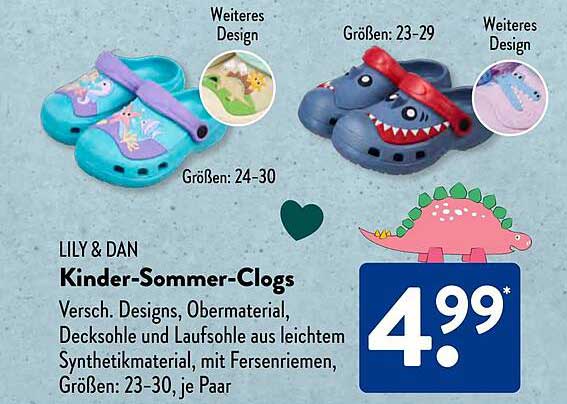 LILY & DAN Kinder-Sommer-Clogs
