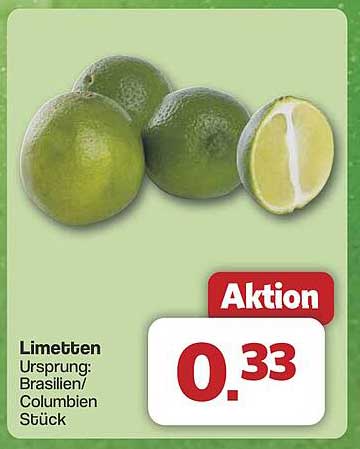 Limetten - frisch und saftig aus Brasilien und Kolumbien