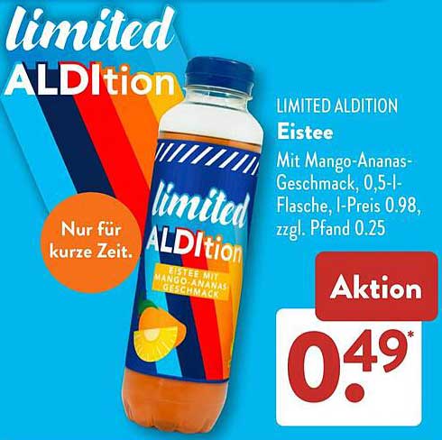 LIMITED ALDItion Eistee mit Mango-Ananas-Geschmack