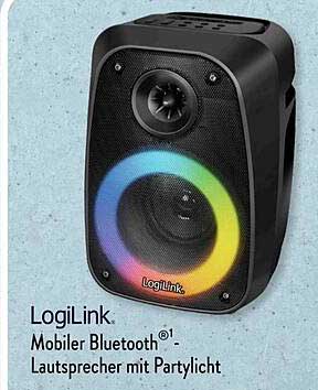 LogiLink Mobiler Bluetooth®-Lautsprecher mit Partylicht