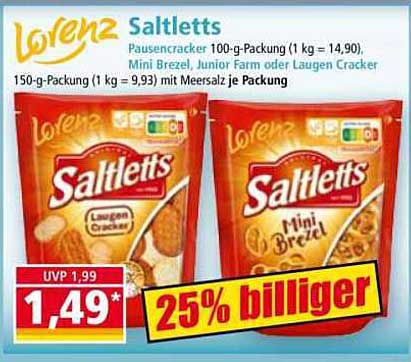 Lorenz Saltletts - Pausensnacks im Angebot