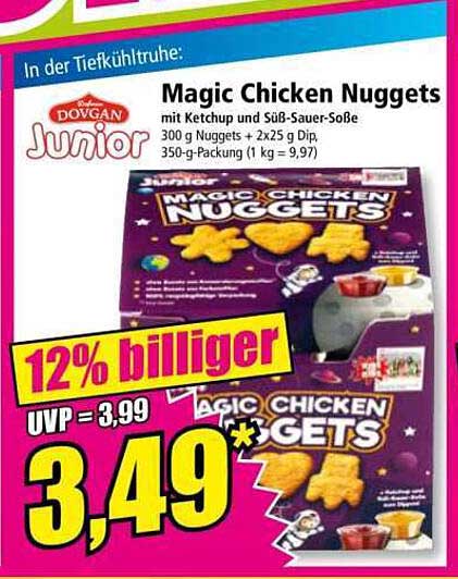 Magic Chicken Nuggets mit Ketchup und Süß-Sauer-Soße