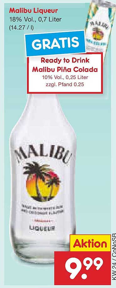 Malibu Liqueur 18% Vol., 0,7 Liter - Aktion!