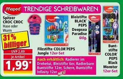 Maped Trendige Schreibwaren – Filzstifte, Buntstifte und mehr