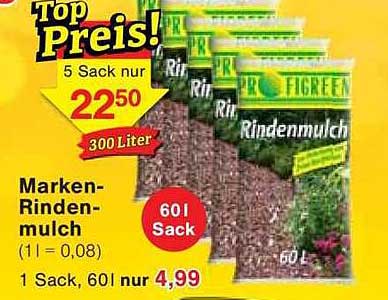 Marken-Rindenmulch 60l für nur 4,99€
