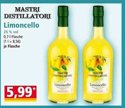 Mastri Distillatori Limoncello 0,7 l Flasche