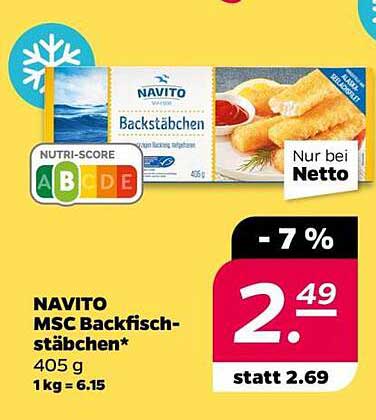 NAVITO MSC Backfischstäbchen 405 g