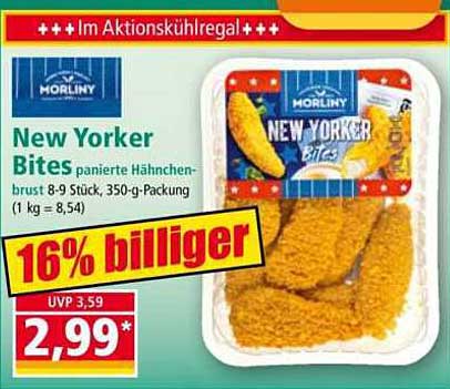 New Yorker Bites - panierte Hähnchenbrust