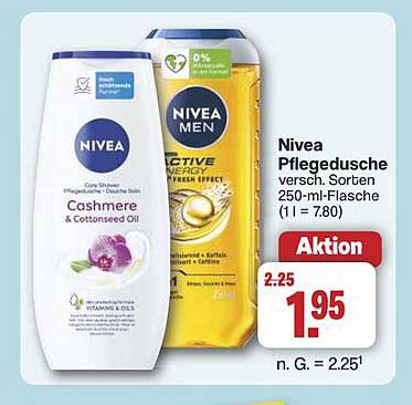 Nivea Pflegedusche verschiedene Sorten 250-ml-Flasche
