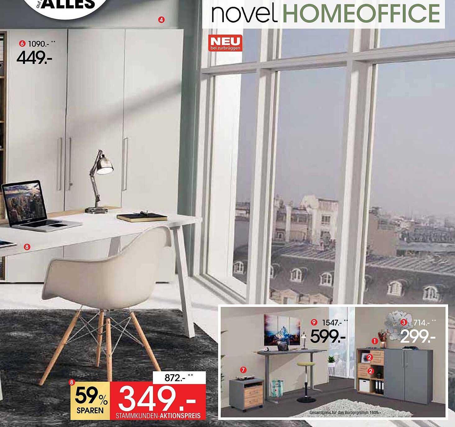 novel HOME OFFICE – Aktionspreis 349,- statt 872,-