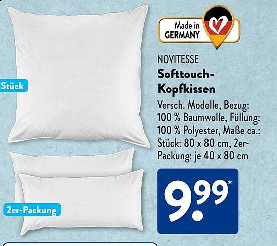 NOVITESSE Softtouch-Kopfkissen