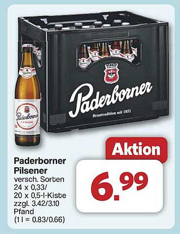 Paderborner Pilsener - 24 x 0,33L Kasten