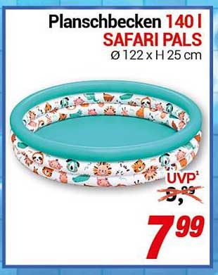 Planschbecken 140 l SAFARI PALS Ø 122 x H 25 cm