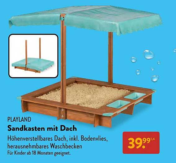 PLAYLAND Sandkasten mit Dach