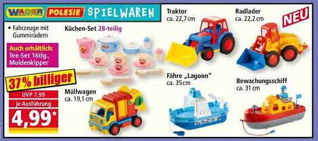 Polesie Spielwaren – Traktor, Radlader, Müllwagen und mehr