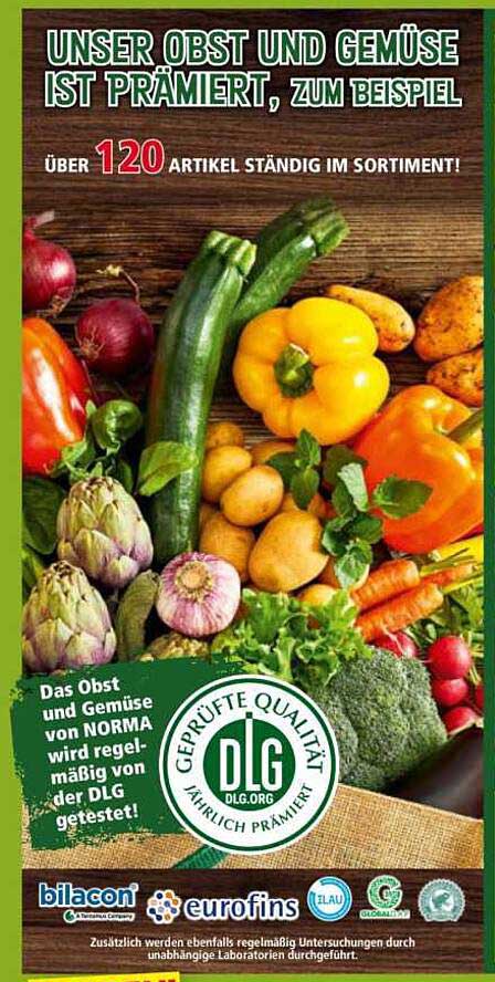 Prämiertes Obst und Gemüse bei Norma - Frische für jeden Tag!