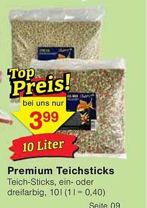 Premium Teichsticks 10 Liter für nur 3,99 €
