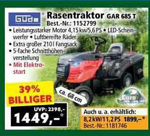 Rasentraktor GAR 685 T