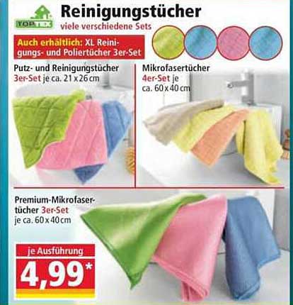 Reinigungstücher – viele verschiedene Sets